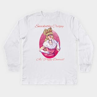 Snackatha Crispy as Piggy Dearest Kids Long Sleeve T-Shirt